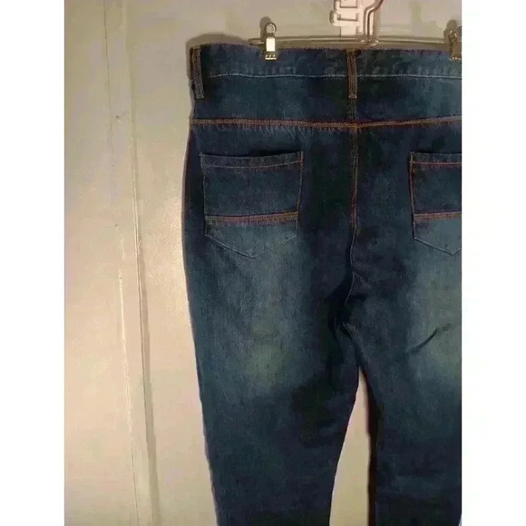 BOOHOO NEW Women's Denim Jeans Size 16 Mom Dark Blue Rise 13"‎ - Picture 6 of 10